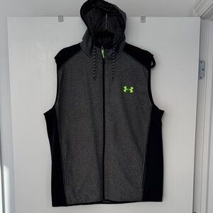 Under Armour Black and Gray Sleeveless Vest